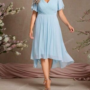Bridesmaid Wedding Dress.Ever Pretty Light Blue Maxi Dress